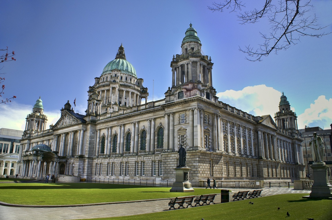 'Beautiful Picture of City Hall in Belfast Northern Ireland, with bright blue sky.' - Ireland
