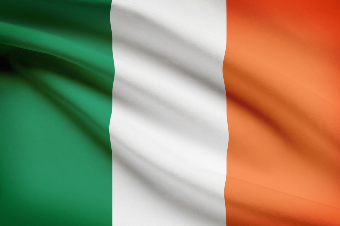 'Irish flag blowing in the wind. Part of a series.' - Ireland