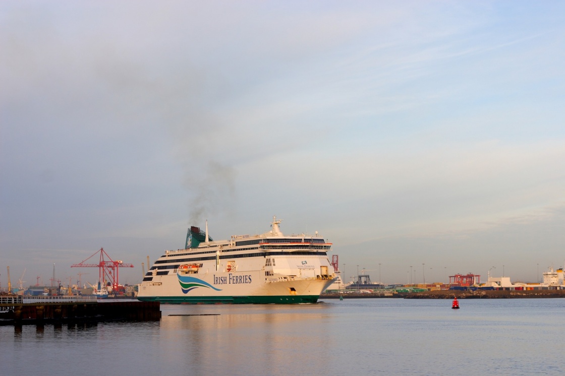 'Ferry Leaving Port' - Ireland