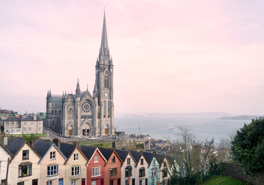 St. Colman's Cathedral, Cobh at Sunset